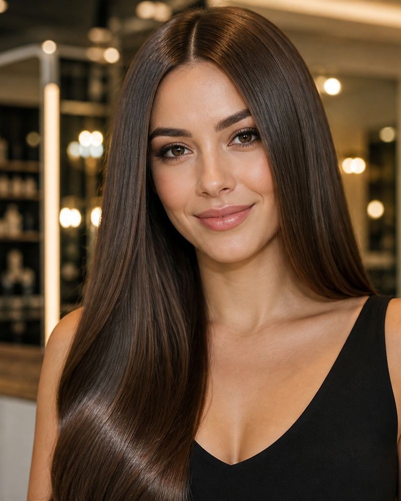 Keratin bakımı portresi