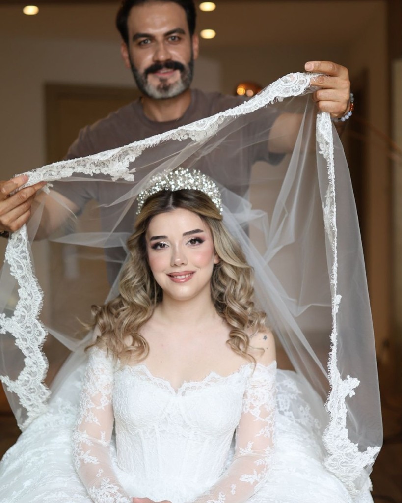 Gelin saçı ve makyaj portresi