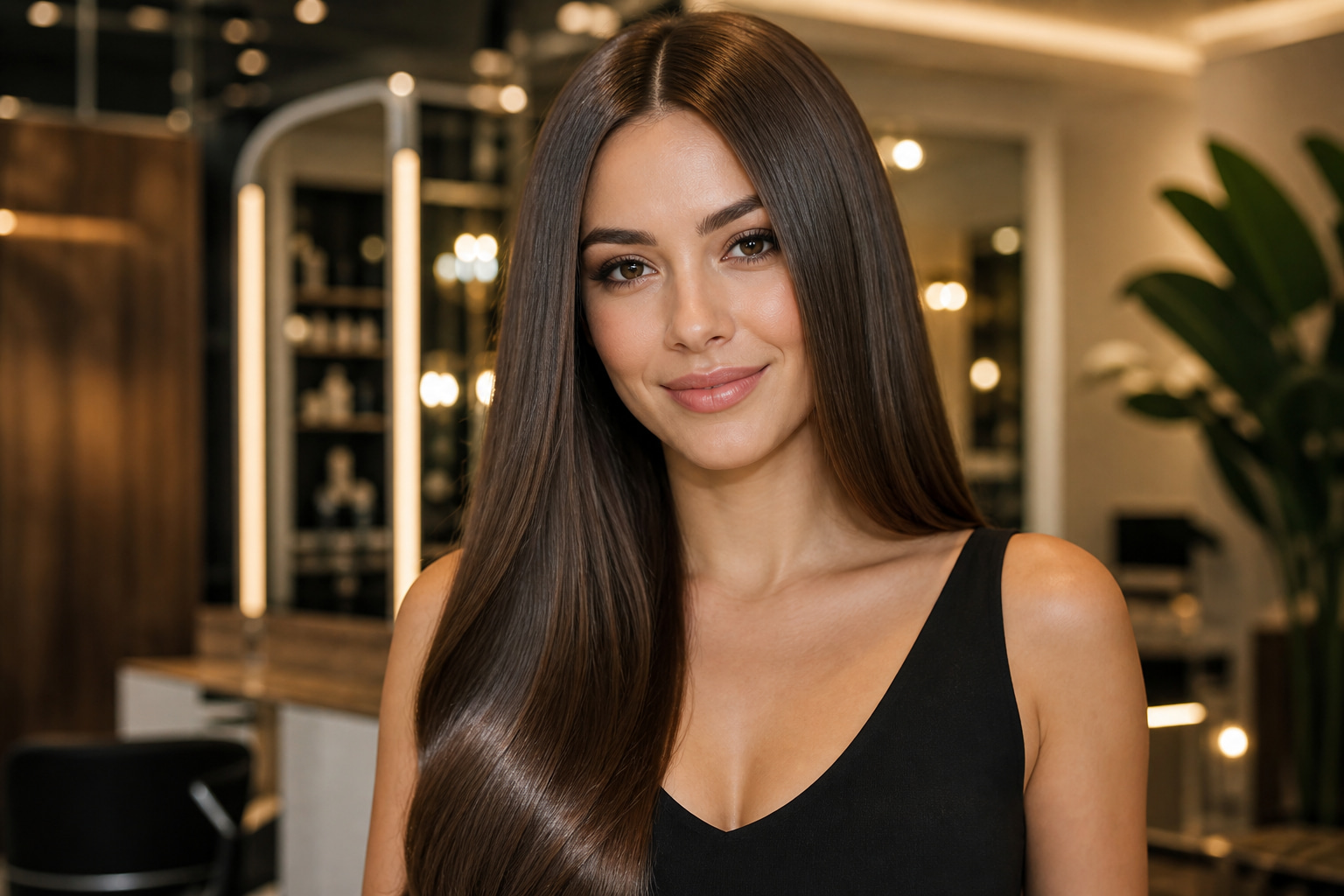 Keratin bakımı portresi